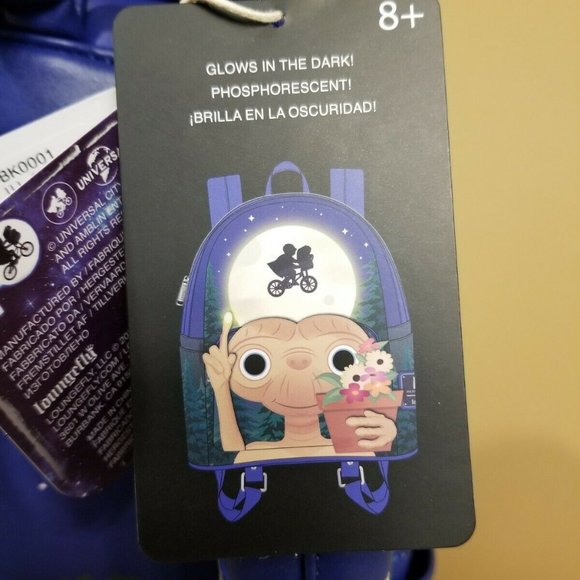 Loungefly E.T. I'll Be Right Here Glow in the Dark Mini Backpack NEW - Picture 2 of 12